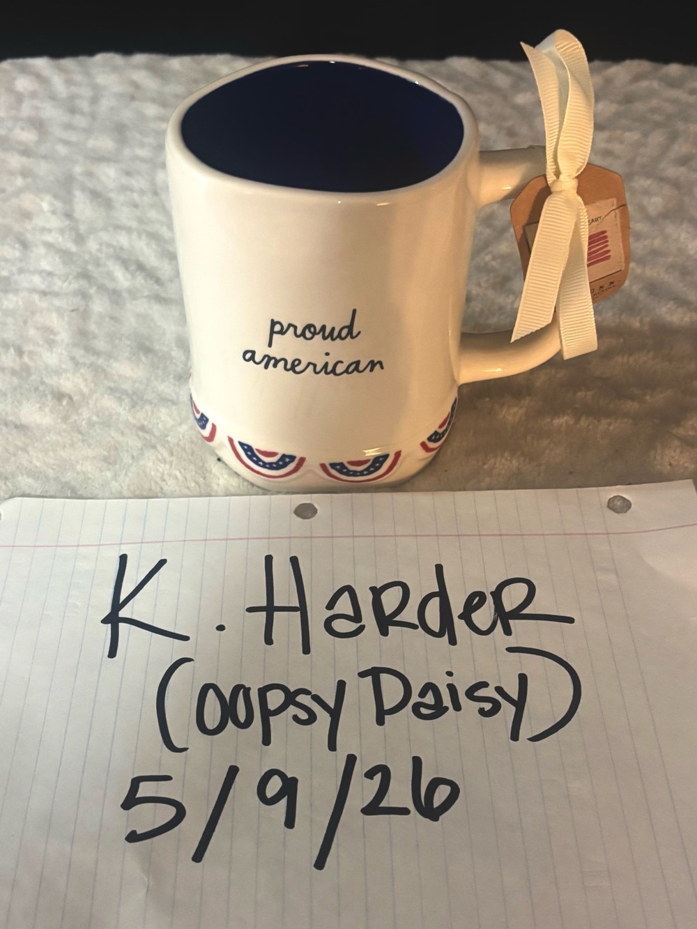 Rae Dunn "Proud American" Mug - NWT - Emotional Support Pottery
